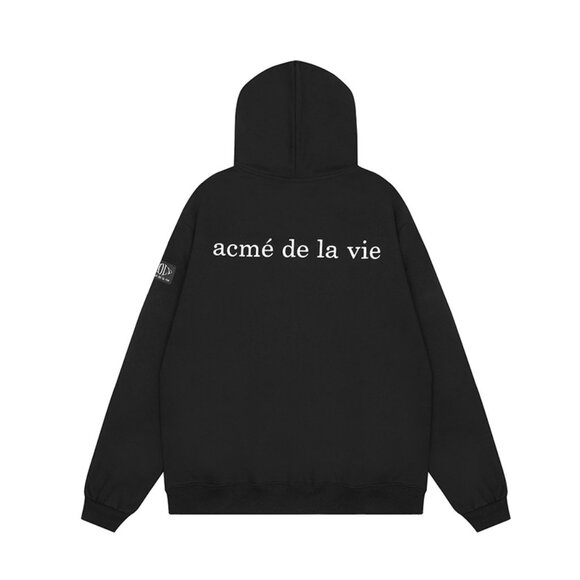 Kids Black Hooded Sweatshirt With Print Acme De La Vie - Picture 2 of 8